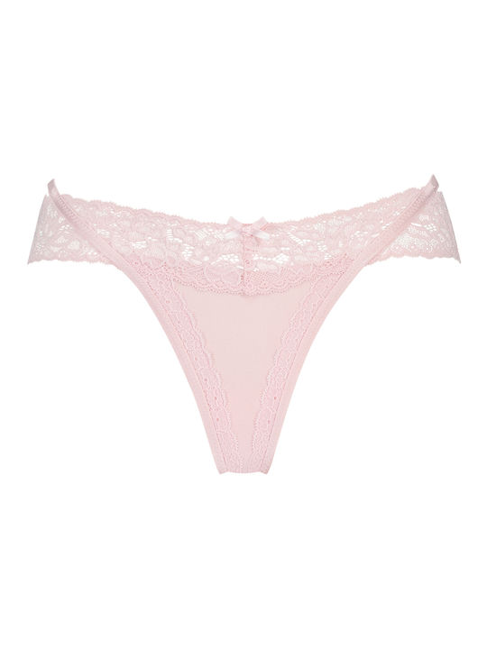 Hunkemöller Γυναικείο String με Δαντέλα Pale Lilac