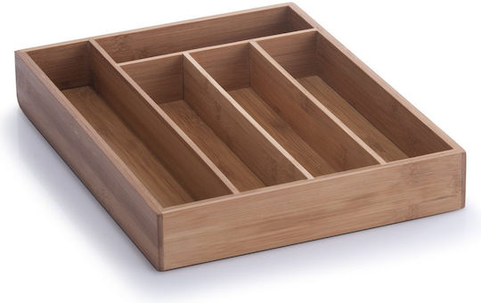 Excellent Houseware Κουταλοθήκη Συρταριού Ξύλινη Θήκη για Μαχαιροπίρουνα Bamboo Ξύλινη 35x26x5εκ. Καφέ