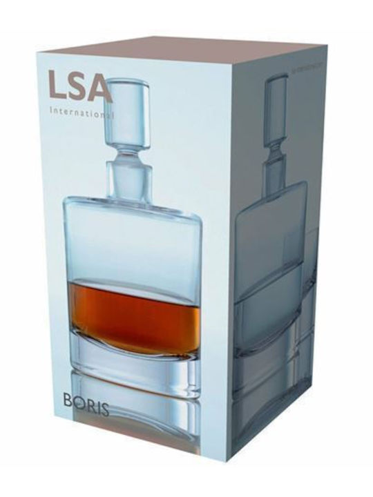 LSA international Καράφα Γυάλινη Boris Γυάλινη Καράφα Σερβιρίσματος με Πώμα Διάφανη 1400ml