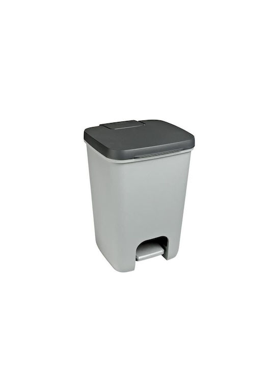Curver Plastic Waste Bin with Pedal Gray 20lt
