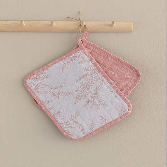 Palamaiki Tat17tat18 Kitchen Pot Holders Set Fabric Pink 1pcs