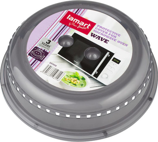 Lamart Lid for Microwave Oven made of Plastic Grey 26εκ.