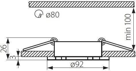 Kanlux Zubehör für Leuchten aus Aluminium Schwarz 18288