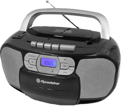 Roadstar Portable Radio-CD Player 0033289 Equipped with CD / MP3 / USB / Cassette / Radio Black