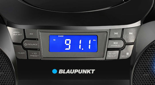 Blaupunkt BB31LED Φορητό Ηχοσύστημα με Bluetooth / CD / USB / Ραδιόφωνο Μαύρο