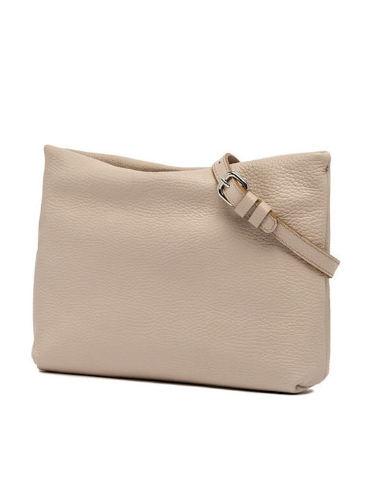 Leather Women's Bag Shoulder Beige