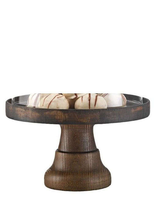 Garibaldi Cake Stand Brown 25x25cm