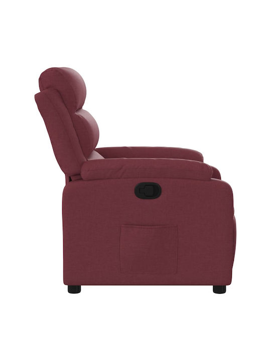 Πολυθρόνα Relax με Υποπόδιο Μπορντό 75x92.5x100cm