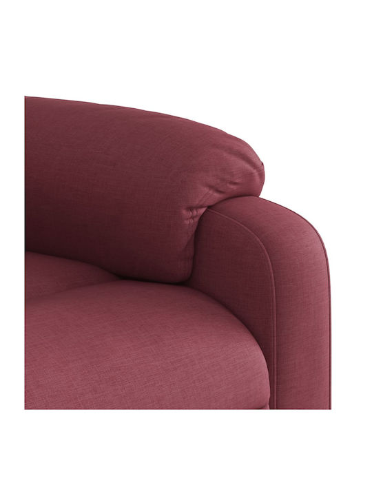 Πολυθρόνα Relax με Υποπόδιο Μπορντό 75x92.5x100cm