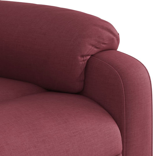 Πολυθρόνα Relax με Υποπόδιο Μπορντό 75x92.5x100cm