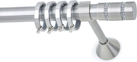 Bare pentru perdele Metalic Lion Dublu cu tijă Φ30mm 240cm Nichel Satinat A298879_16876 Bare pentru perdele Metalic Lion Dublu cu tijă Φ30mm 240cm Nichel Satinat A298879_16876