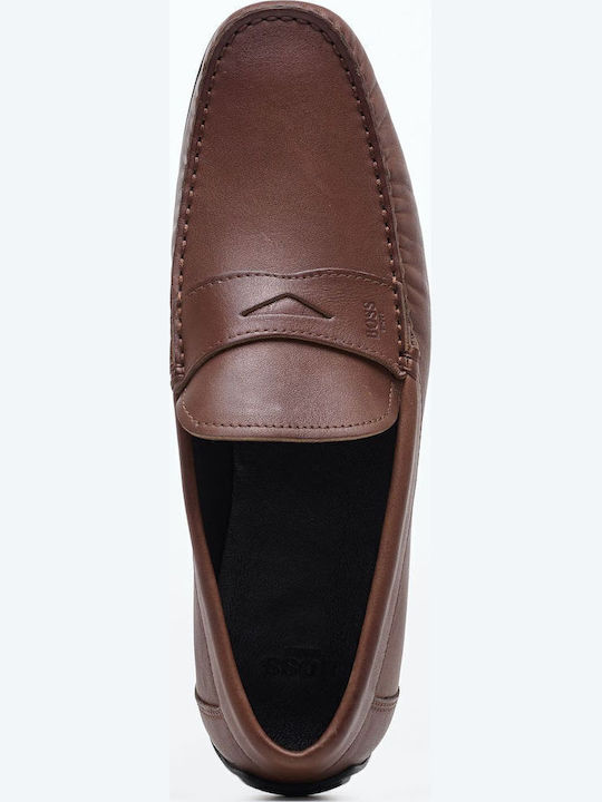 Δερμάτινα Ανδρικά Loafers σε Ταμπά Χρώμα