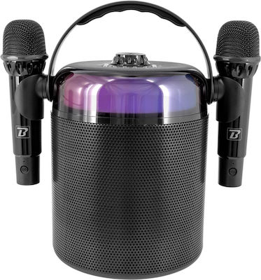 BoomToneDj Karaoke Speaker / System with Wireless Microphones Star Voice in Black Color