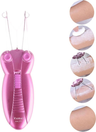Kemei Hair Removal Device with Thread Epilator Machine with Thread for the Face KM-2777