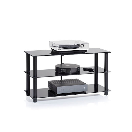 NorStone Epur 3 Έπιπλο Hi-Fi Silver 110x58.1x40cm
