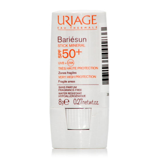 Uriage Bariesun Stick Mineral Non Perfume Mineral Αδιάβροχο Αντηλιακό Stick Προσώπου SPF50 8gr