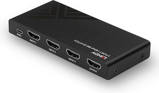 Lindy Selector 3 Port HDMI Splitter 38232