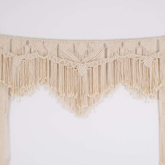 GloboStar Fabric Door Curtain Beige 200x200cm 35502