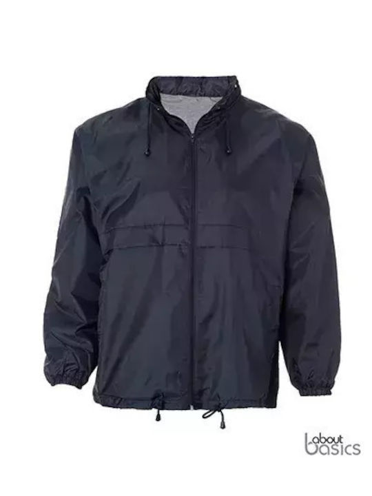 Winter Jacket Windproof Blue