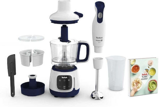 Tefal Yummy Gourmet Multifunctional Food Processor 600W with Bowl Capacity 800ml and Blender Jug Capacity White