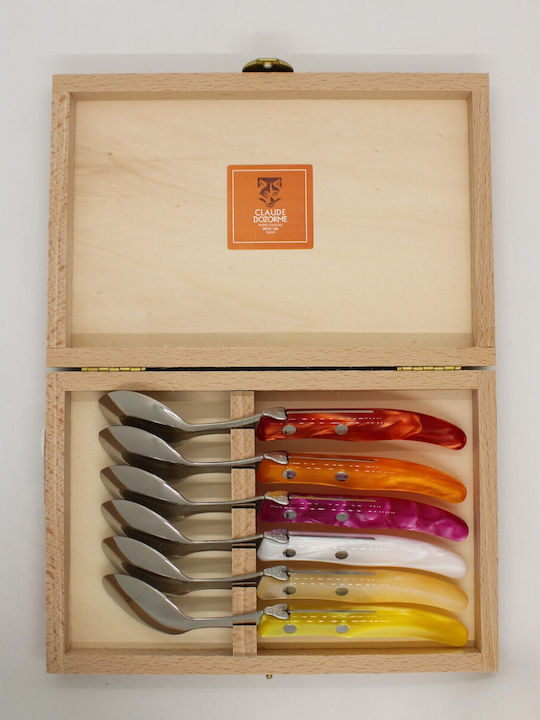 Claude Dozorme Laguiole Set de Linguri Desert / Înghețată Inoxidabile Multicolore 6buc