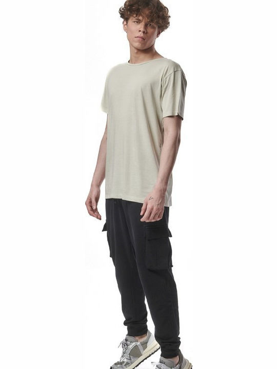 Cargo Sweatpants with Elastic Black