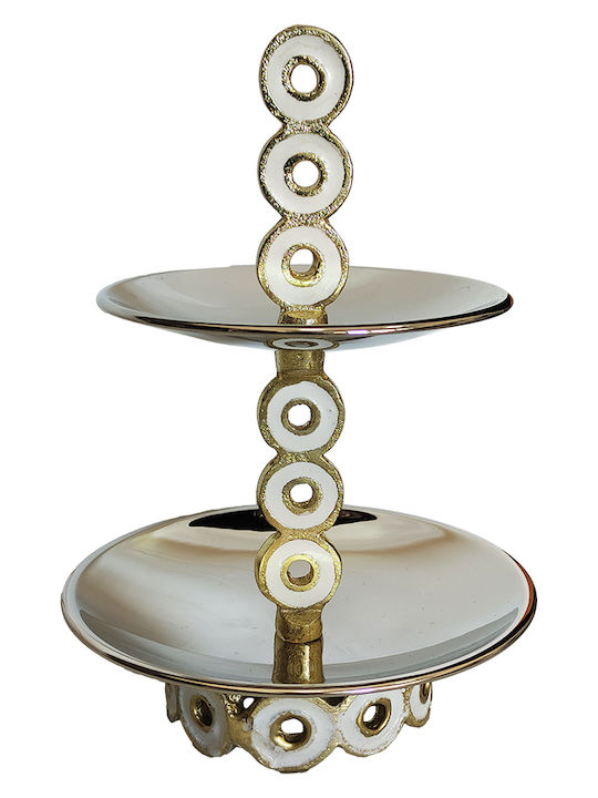 Capolavoro Inox Εταζέρα 2 Ορόφων Ασημί Ø15xY23cm Capolavoro Inox Εταζέρα 2 Ορόφων Ασημί Ø15xY23cm