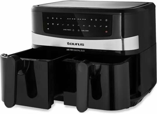 Taurus AF2600D Air Fryer with Double Removable Container 9lt Black