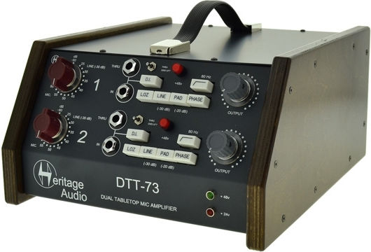 Heritage Audio DTT-73 Μικροφωνικός Προενισχυτής 2 Καναλιών με Phantom Power & 4 Εισόδους XLR