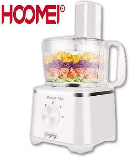 Hoomei Πολυμίξερ 600W με Κάδο 1.2lt και Κανάτα Μπλέντερ Λευκό