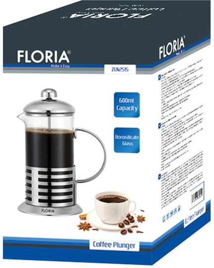 Zilan Manual Filter Coffee Maker Stainless Steel Silver 600ml