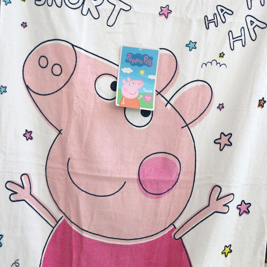 Peppa Pig Kids Beach Towel White Peppa Pig 140x70cm