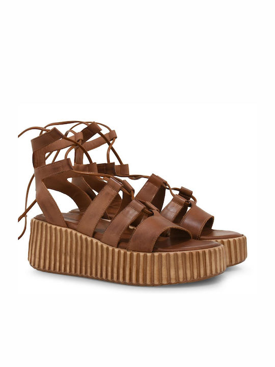 Tsakiris Mallas Women's Platform Shoes Tabac Brown