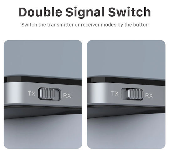 Cabletime CT-BT01 Receptor Bluetooth 5.0 Transmițător cu Ieșire Jack de 3,5 mm și Microfon