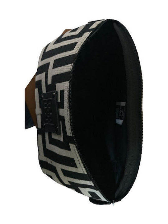 Γυναικεία Τσάντα Χιαστί Beige Black Labyrinth