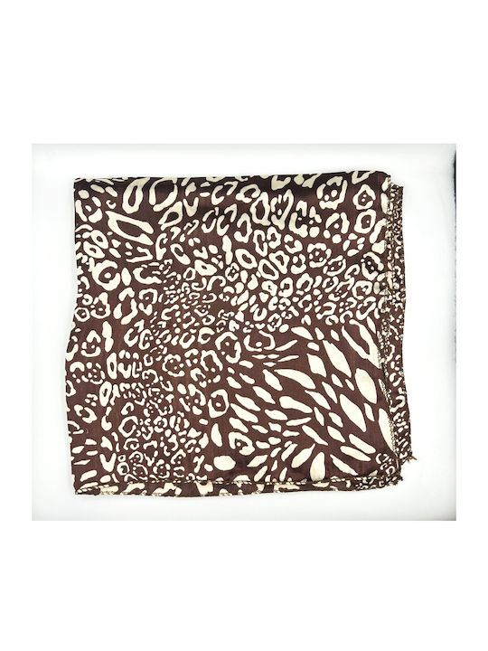 Women's Satin Handkerchief Square 50 X 50 H Brown Mb-neckerchief1-brown