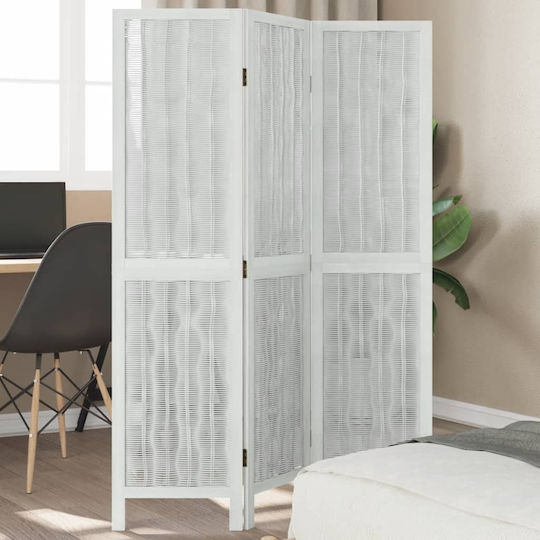 vidaXL Decorative Room Divider Wooden with 3 Panels 105x160cm