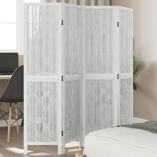 vidaXL Dekorativer Raumteiler Hölzernes mit 4 Paneelen 140x160cm