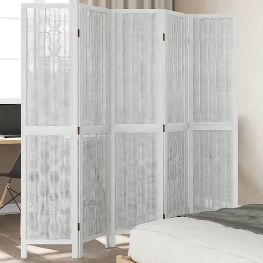 vidaXL Διακοσμητικό Παραβάν Ξύλινο με 5 Φύλλα 175x180cm
