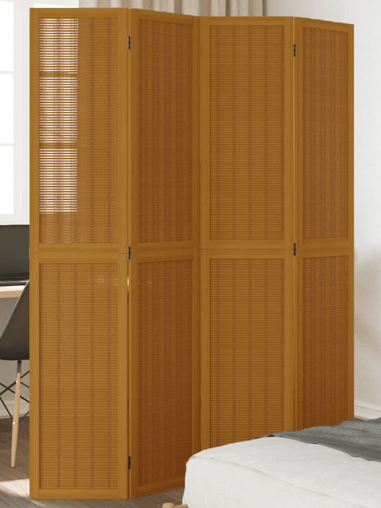 vidaXL Decorative Room Divider Wooden with 4 Panels 140x200cm