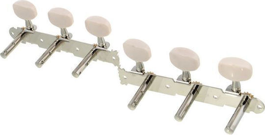 Dixon 3+3 Tuning Pegs for Classic Guitar Silver