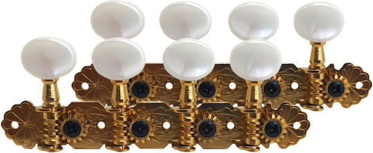 Dixon 4 in-line Tuning Pegs for Mandolin Gold