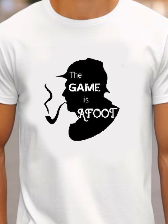 Fruit of the Loom Sherlock Holmes T-shirt Λευκό Βαμβακερό