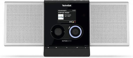 Technisat Ηχοσύστημα 0000/3991 40W με CD / Digitale Medien Player, WiFi και Bluetooth Silber / Schwarz