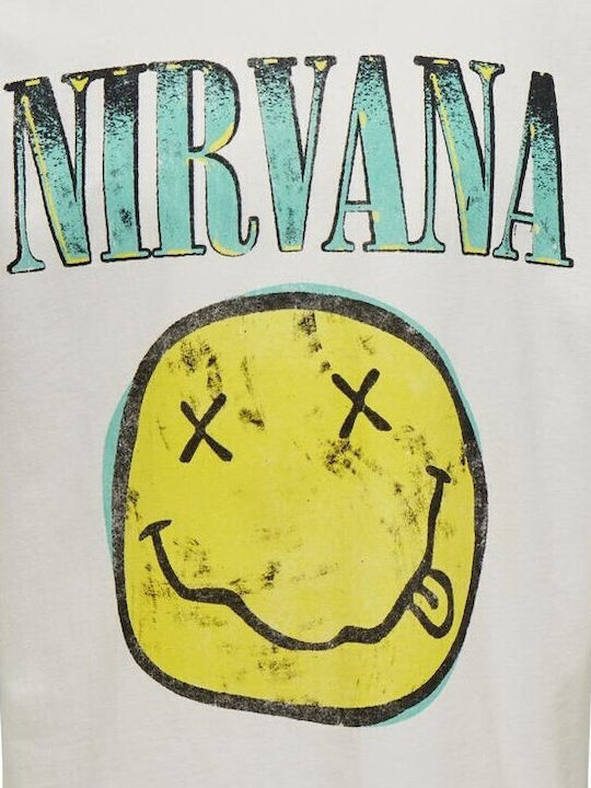 Only & Sons T-shirt Nirvana Λευκό Βαμβακερό