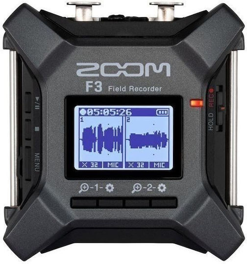 Zoom F3 Digital Portable Recorder Battery/Power for Recording on Memory Card with Phantom Power and USB Power Supply