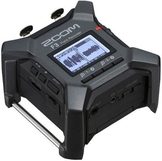 Zoom F3 Digital Portable Recorder Battery/Power for Recording on Memory Card with Phantom Power and USB Power Supply