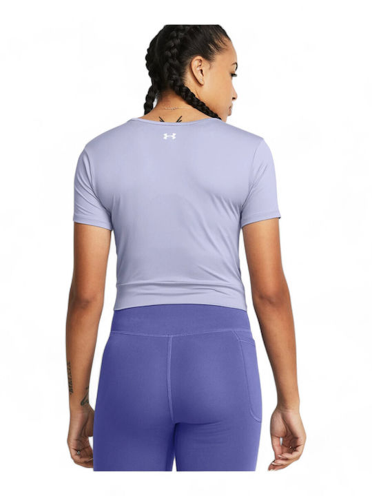 Under Armour Women's Athletic Crop Top Fast Drying Purple