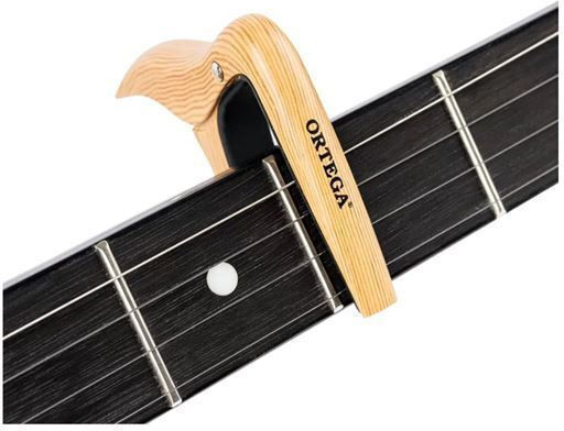 Ortega Capo Din Lemn Tip Declanșator Pentru Ukulele / Banjo În Culoare Bej
