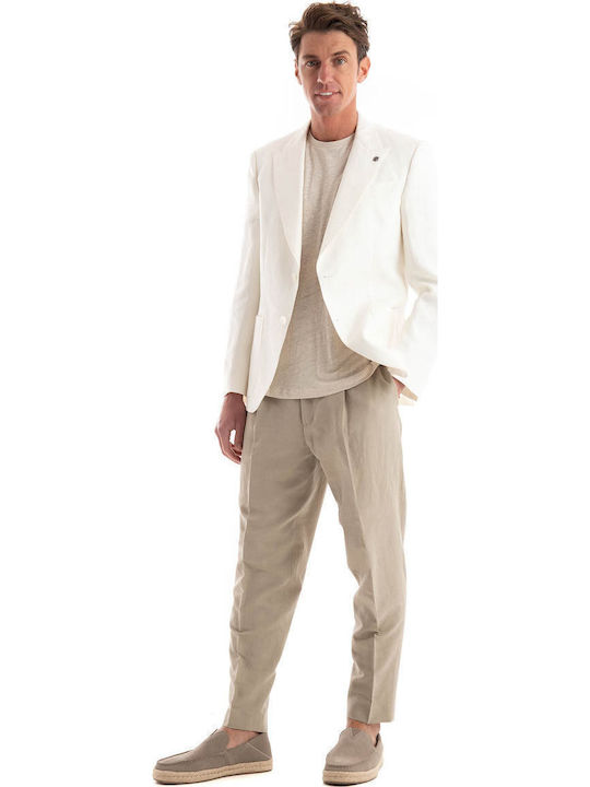 Men's Summer Suit Jacket Slim Fit White